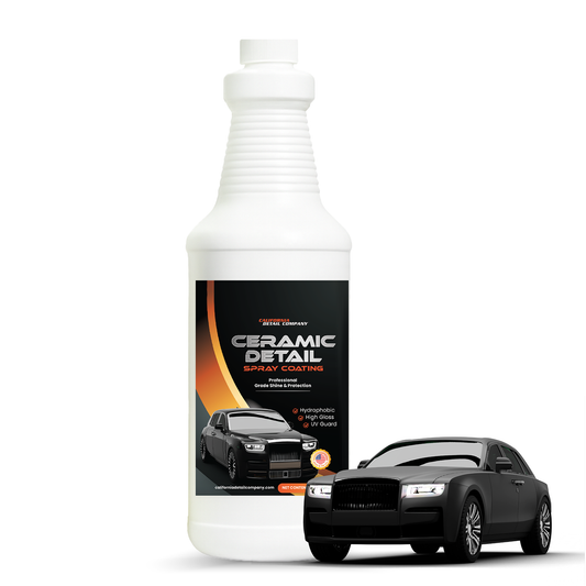 Ceramic Coating Detail Spray for Cars – Hydrophobic Car Wax Polish Protection – Quick Detailer Spray for Paint, Glass, Trim, Wheels & More